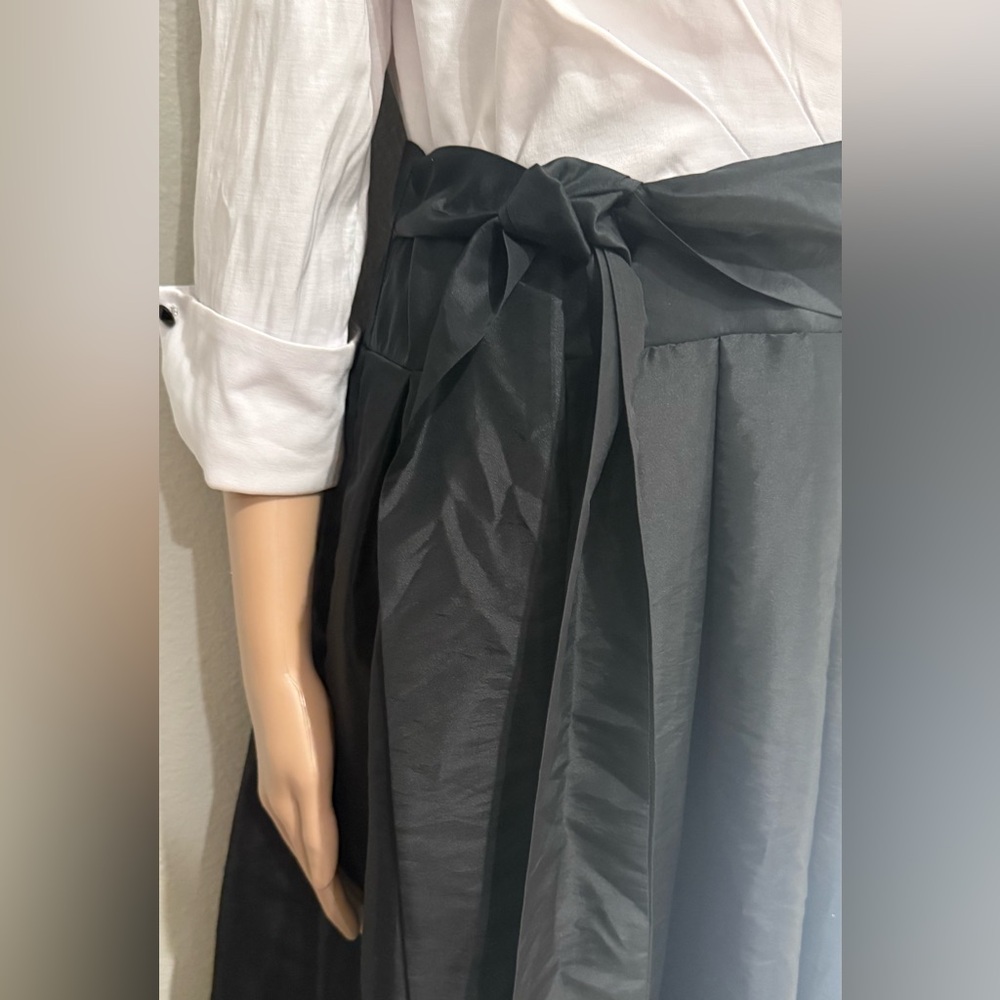 Jessica Howard Block V-Neck 3/4 Sleeve Tie Waist Taffeta Ball Gown. NWT - Picture 5 of 5